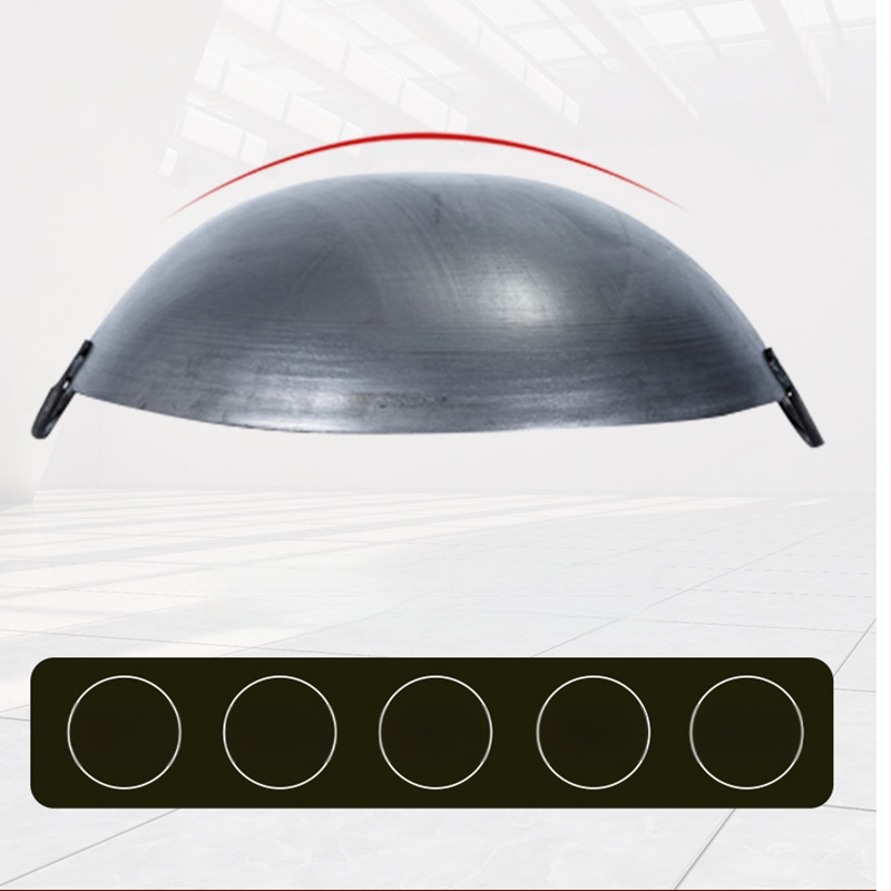 Buitinė senovinė geležinė keptuvė be dangos virėjams, dujinė viryklė, virta geležinė keptuvė su nelimpančia danga, didelė geležinė keptuvė su dviem ausimis