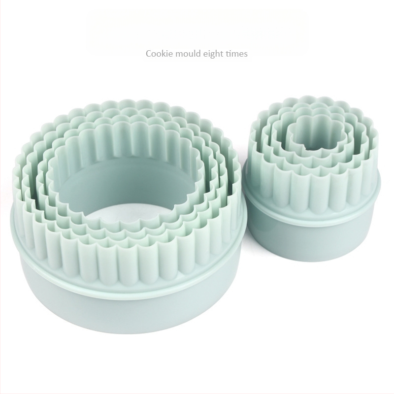 PP plastikinė aštuonių dalių sausainių forma kiaušinio pyrago odos putėsių žiedas ananasų pyrago skintų gėlių kepimo sausainių forma kepimui