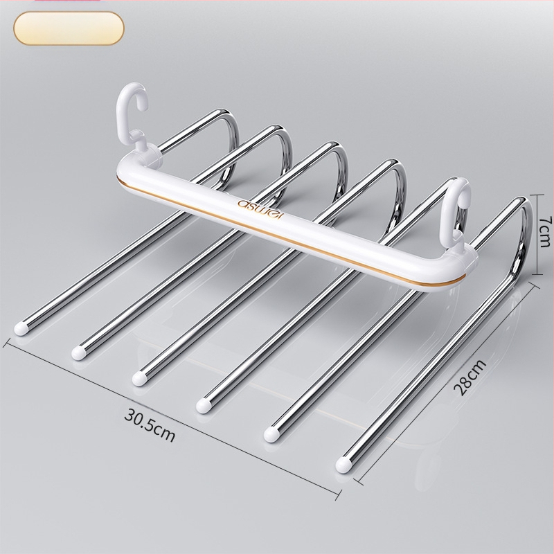 Sulankstomos kelnių lentynos daugiafunkcinė kelnių pakaba daugiasluoksnė besiūlė buitinė magiška kelnių segtukas drabužių spintos laikymo artefaktų kelnių pakaba