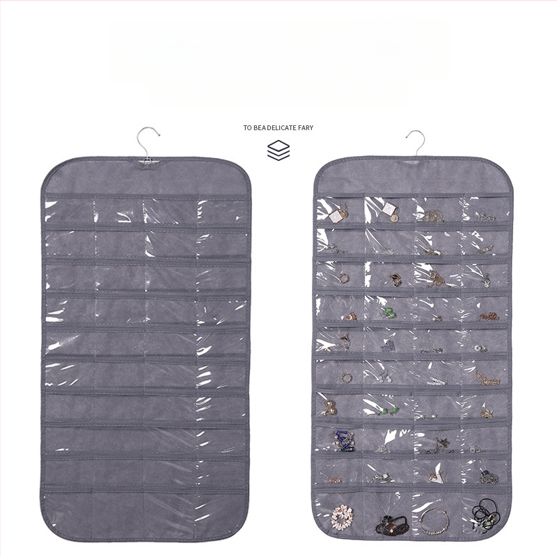 Laikymo krepšys, skirtas papuošalams, pakabinamas tinklelis, 80 dalių dvipusis papuošalų laikymas, maži auskarai, pakabinamas krepšys objektams, krepšys