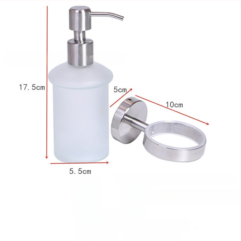 Tarpvalstybinis 304 nerūdijančio plieno prie sienos montuojamas rankinis vielos tempimo muilo dozatorius 200 ml šampūno dušo želės buteliukas rankų dezinfekavimo priemonė dėžutė