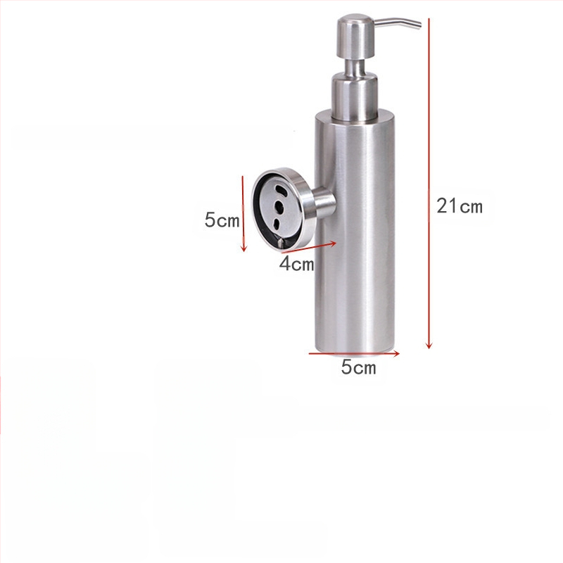 Tarpvalstybinis 304 nerūdijančio plieno prie sienos montuojamas rankinis vielos tempimo muilo dozatorius 200 ml šampūno dušo želės buteliukas rankų dezinfekavimo priemonė dėžutė