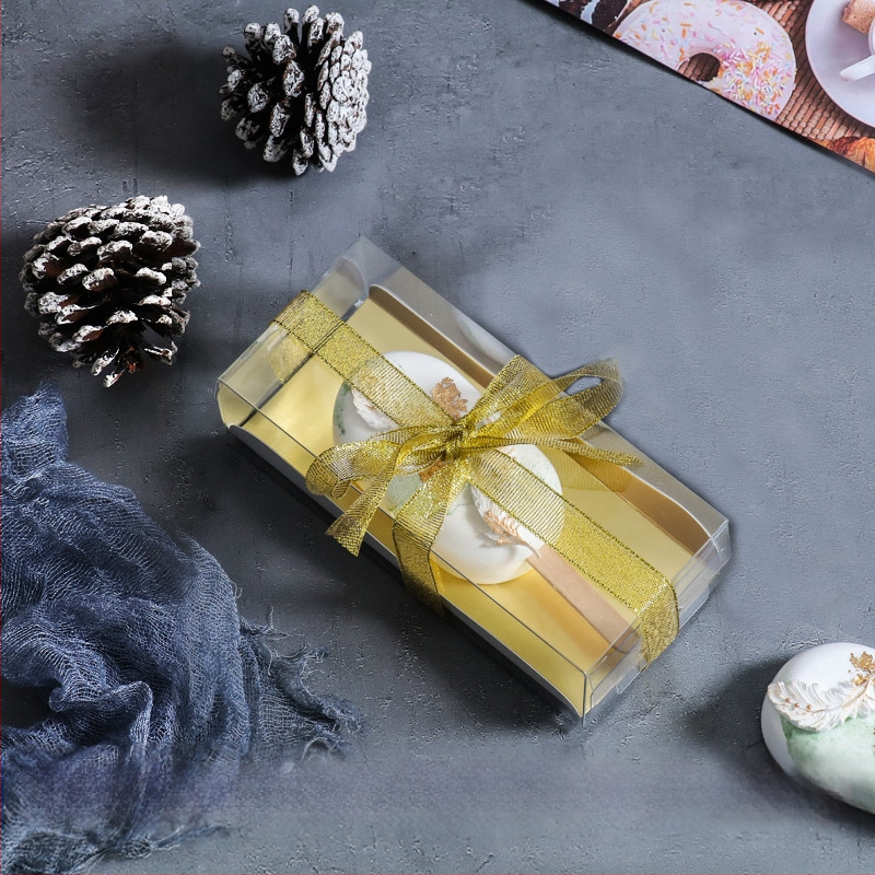 Jäätisepulga pulgakommi läbipaistev koogipakendkarp mousse väike Western Pointi karp kommišokolaadi pakendkarp 50 komplekti