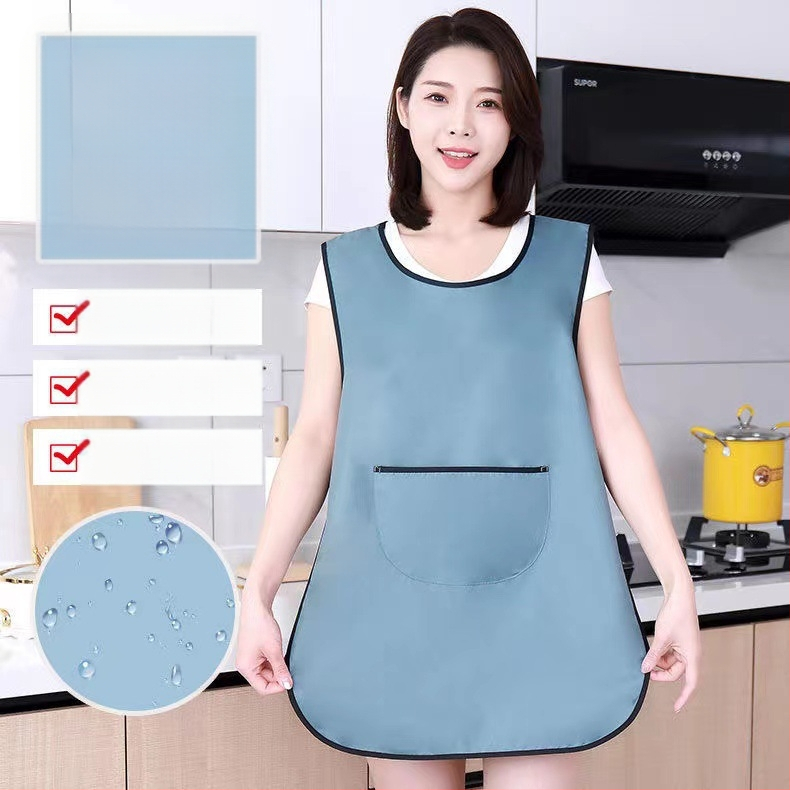 Trąšų liemenės prijuostė, atspari vandeniui ir aliejui, moteriški, trumpi, lengvi darbo drabužiai virtuvei, atsparūs purvui