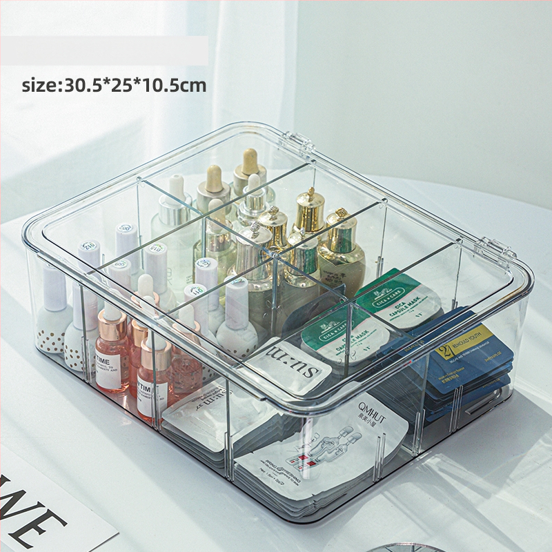 Vienkartinių esencijos laikymo dėžutė kosmetikos pavyzdžių laikymo lentynėlė, skirta odos priežiūros produktams, lūpų dažams, akrilo apdailos dėžutė, skaidri
