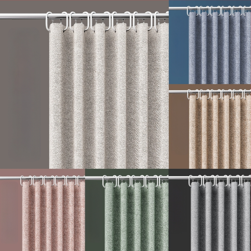 Piiriülene tehase otsetarne 230g paksendatud linasest imitatsiooniga dušikardin, veekindel ja hallituskindel dušikardin, polüesterriidest, vannitoa jaoks valmis laos