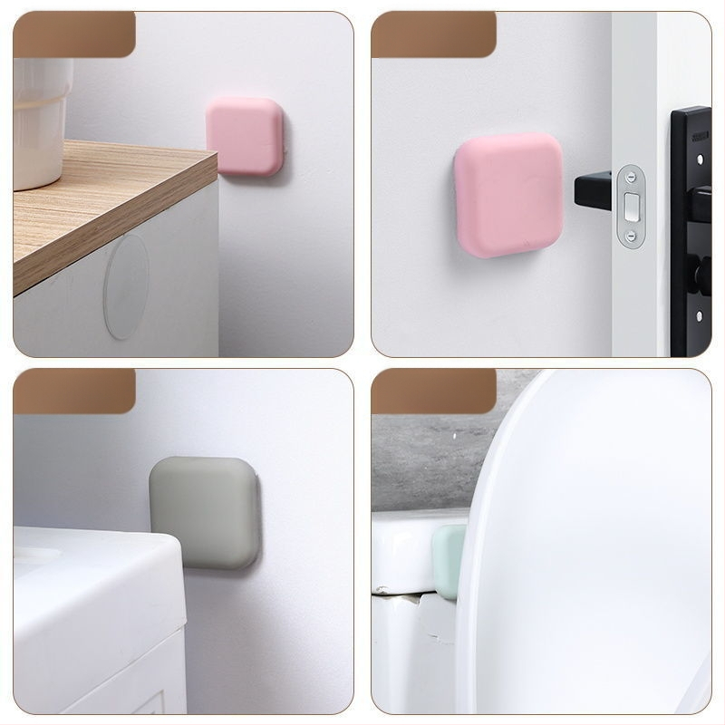 Ukselingi paksendatud kokkupõrkevastane padi silikoonist kaitsepadi külmkapi koputusvastane ukse kaitseraua löögipuhvri seinakleebis väliskaubanduse hulgimüük