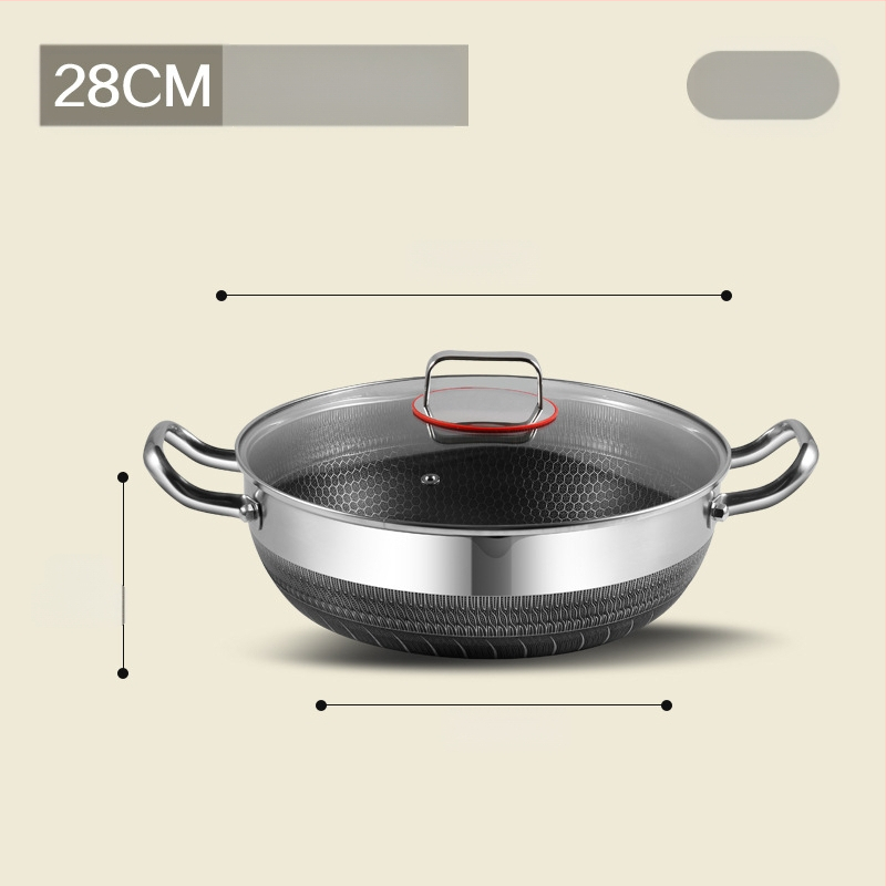 316 kolmekihiline terasest roostevabast terasest supipott, kuum pott, keedupott, kaheotstarbeline keedupott, köögipott, mittenakkuv pott, aurutav supipott