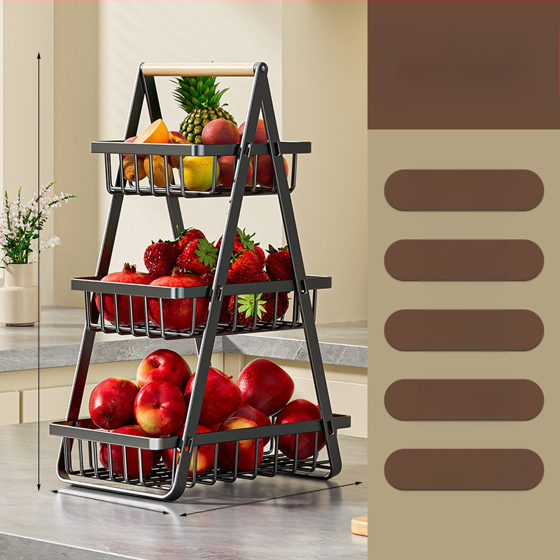 Išskirtinis „CrossBorder“ vaisių krepšelis su medine rankena, dvisluoksnis laikymo krepšelis, stalo laikymo krepšelis, užkandžių laikymo krepšelis, nusausinimo krepšelis, vaisių ir daržovių krepšelis