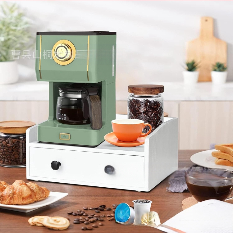 [drop Shipping] Fa kávékapszula tartó fiókkal, kávéállomás-rendezővel, kávéfőző állvány kiegészítőkkel