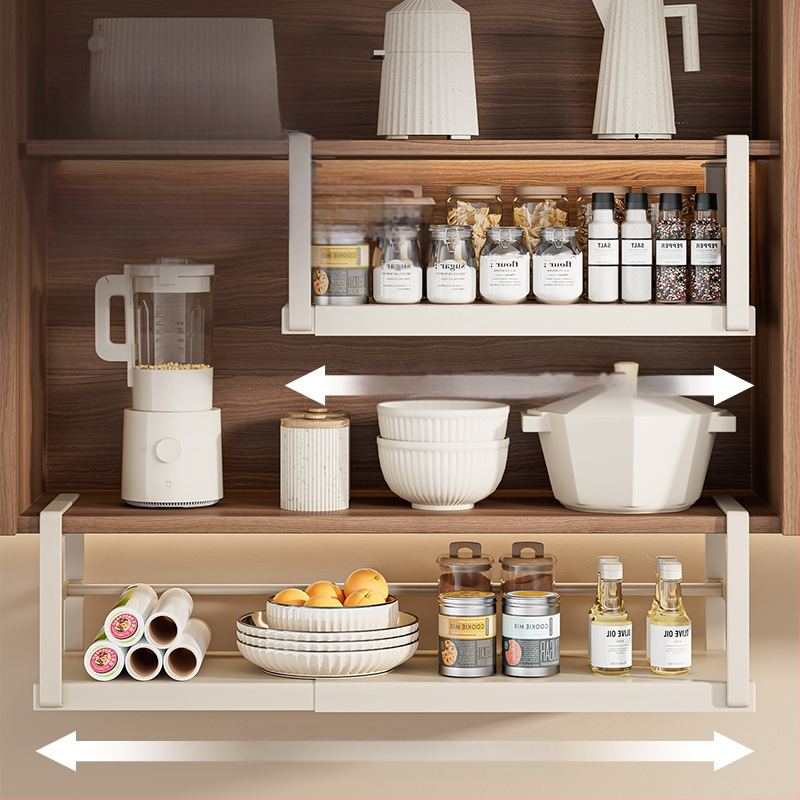 Ištraukiama virtuvės laikymo lentyna, prieskonių laikymo artefaktų spintelė, daugiasluoksnė pakabinama krepšelio spintelė, pakabinama spintelė, pakabinama lentyna