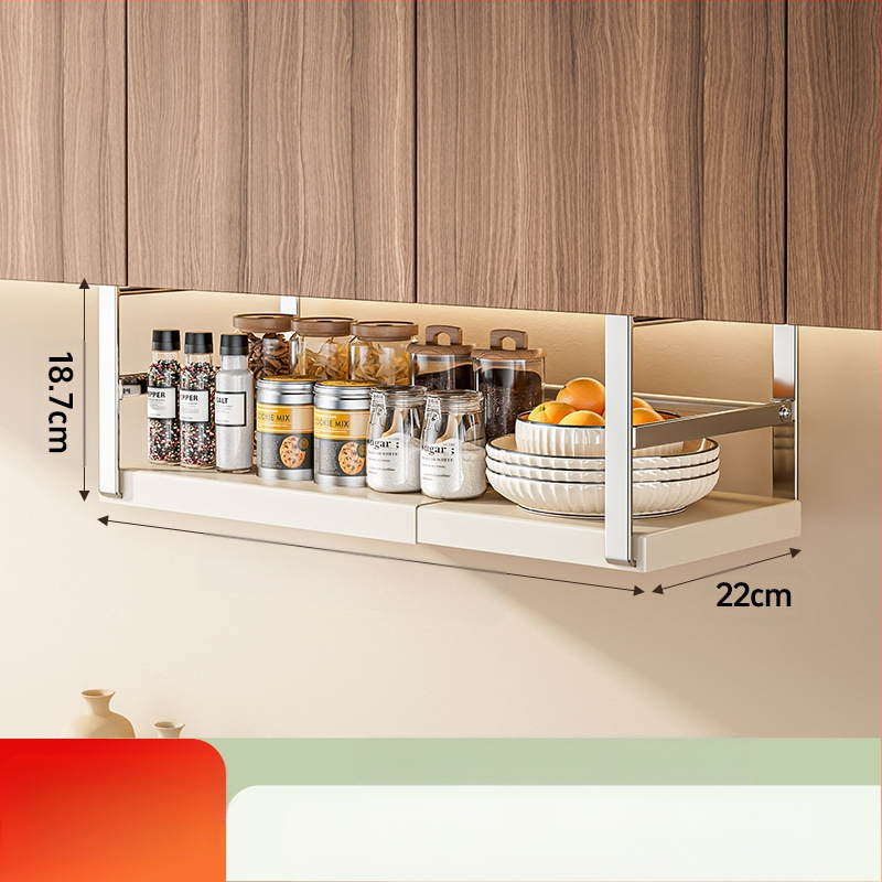 Ištraukiama virtuvės laikymo lentyna, prieskonių laikymo artefaktų spintelė, daugiasluoksnė pakabinama krepšelio spintelė, pakabinama spintelė, pakabinama lentyna