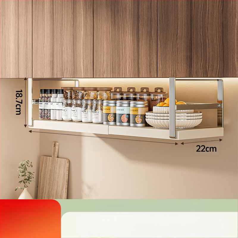 Ištraukiama virtuvės laikymo lentyna, prieskonių laikymo artefaktų spintelė, daugiasluoksnė pakabinama krepšelio spintelė, pakabinama spintelė, pakabinama lentyna