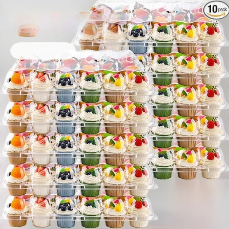 (24 grotelės x 10 rinkinių) sudedami keksiukų laikikliai su 240 keksiukų formelių, skirti desertų kepimui