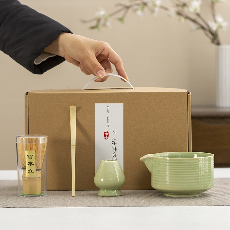 Tējas uzvalks Matcha birste Baibenli tējas kombinācija Mājsaimniecības Matcha tējas pagatavošanas rīku komplekts Tējas ceremonijas piederumi