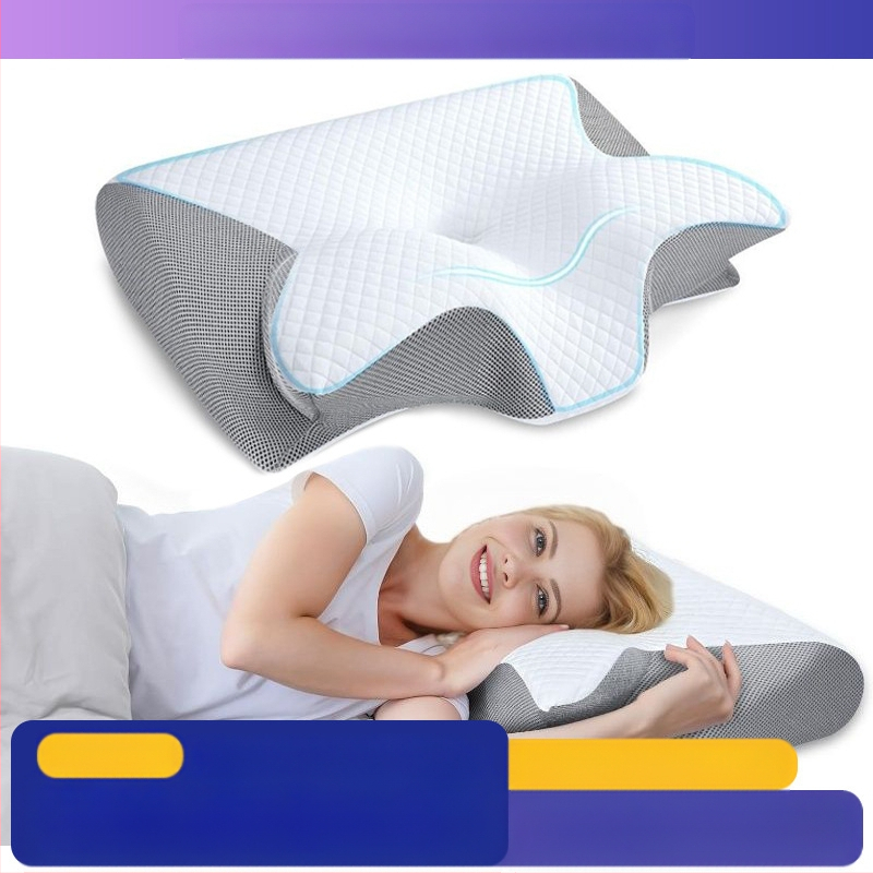 „Amazon Roll Horn Butterfly“ lėtai atsigaunanti atminties putų pagalvė namams, nulinio slėgio atminties pagalvė kaklo stuburo apsaugai