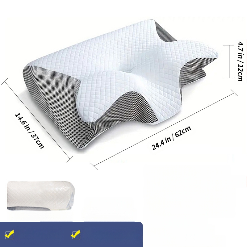 „Amazon Roll Horn Butterfly“ lėtai atsigaunanti atminties putų pagalvė namams, nulinio slėgio atminties pagalvė kaklo stuburo apsaugai