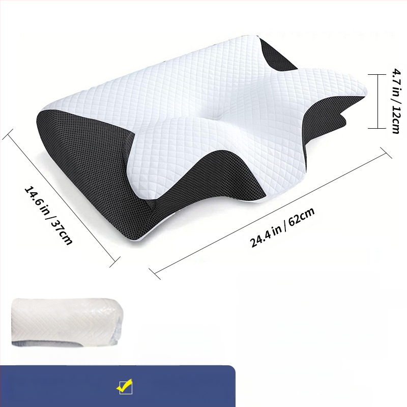 „Amazon Roll Horn Butterfly“ lėtai atsigaunanti atminties putų pagalvė namams, nulinio slėgio atminties pagalvė kaklo stuburo apsaugai