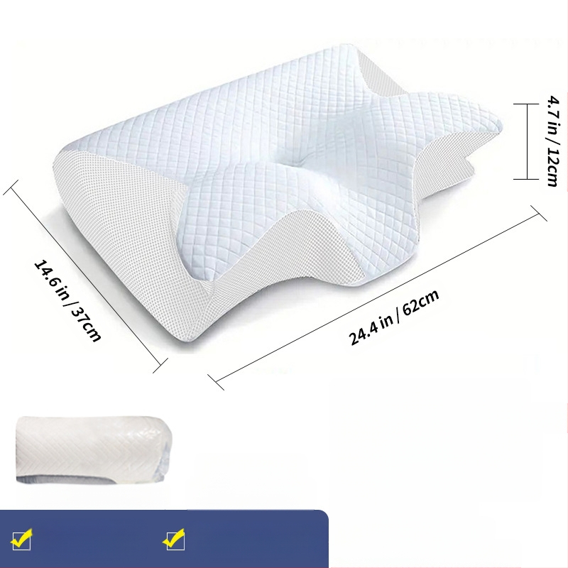 „Amazon Roll Horn Butterfly“ lėtai atsigaunanti atminties putų pagalvė namams, nulinio slėgio atminties pagalvė kaklo stuburo apsaugai