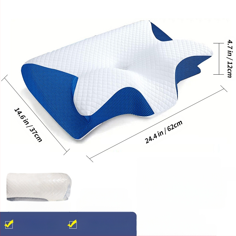 „Amazon Roll Horn Butterfly“ lėtai atsigaunanti atminties putų pagalvė namams, nulinio slėgio atminties pagalvė kaklo stuburo apsaugai