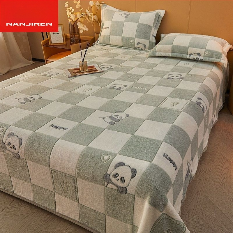 Чаршаф от полар Nanjiren Snowflake, подплатен с полар, удебелен коралов полар, одеяло Milk Faleirong, калъф за одеяло за диван