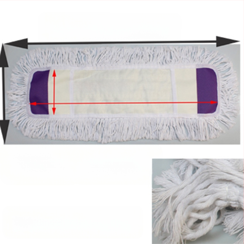 Zamjenska krpa za mop s ravnom krpom, navlaka za mop od 65 cm, pamučni konac, upija prašinu, glava za guranje, lijena glava krpe za mop