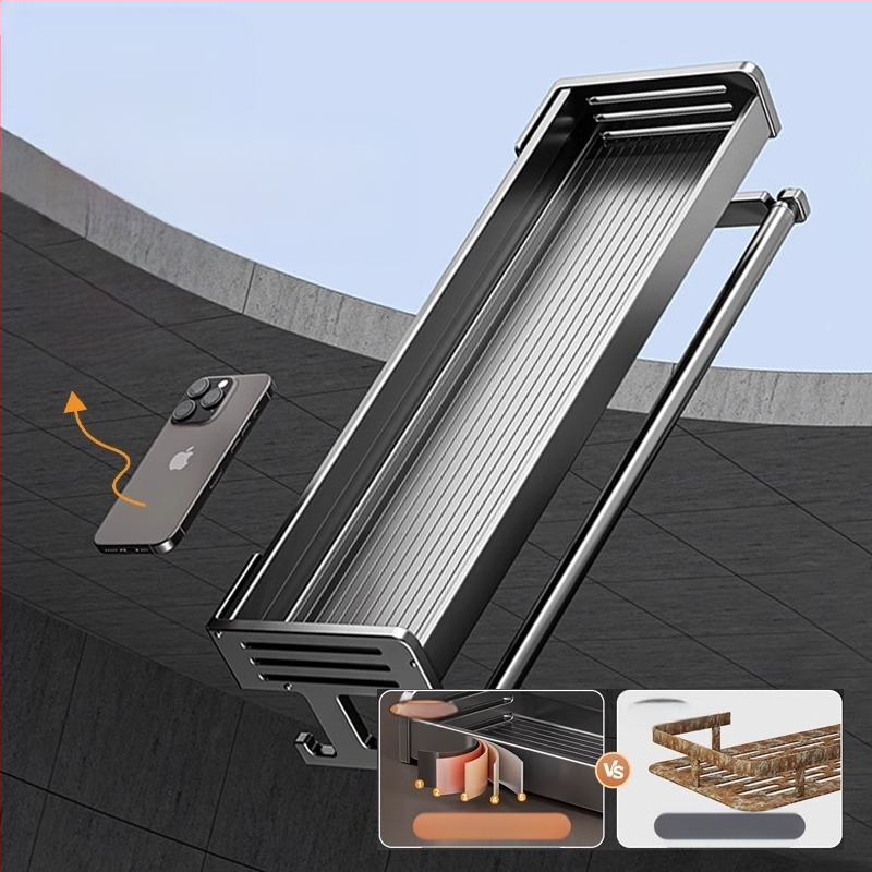 Tualeto siurbimo puodelio laikymo lentynėlė vonios kambariui Tualetiniai rankšluosčiai Dušo želė Šampūnas Kosmetikos laikymo lentynėlė be perforatoriaus