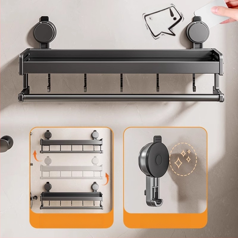 Tualeto siurbimo puodelio laikymo lentynėlė vonios kambariui Tualetiniai rankšluosčiai Dušo želė Šampūnas Kosmetikos laikymo lentynėlė be perforatoriaus