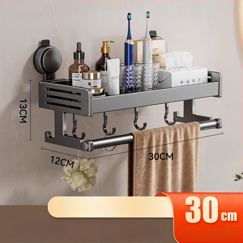 Tualeto siurbimo puodelio laikymo lentynėlė vonios kambariui Tualetiniai rankšluosčiai Dušo želė Šampūnas Kosmetikos laikymo lentynėlė be perforatoriaus