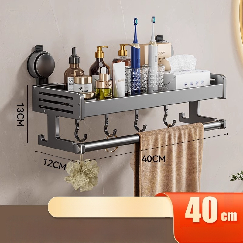 Tualeto siurbimo puodelio laikymo lentynėlė vonios kambariui Tualetiniai rankšluosčiai Dušo želė Šampūnas Kosmetikos laikymo lentynėlė be perforatoriaus