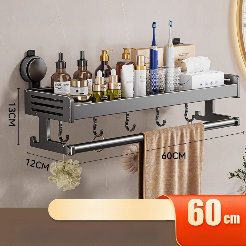 Tualeto siurbimo puodelio laikymo lentynėlė vonios kambariui Tualetiniai rankšluosčiai Dušo želė Šampūnas Kosmetikos laikymo lentynėlė be perforatoriaus