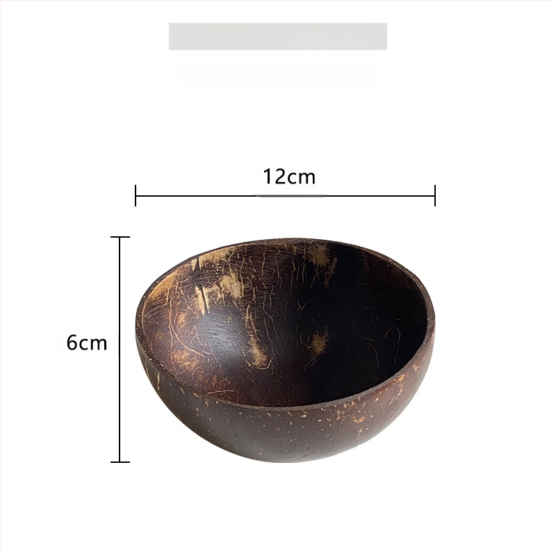 Natūralus Vietnamo Hainano senas kokoso kevalo dubuo stalo įrankiai Ryžių dubuo Desertas Cukraus vanduo Pusryčiai Lengvos salotos Vaisių laikymo dubuo