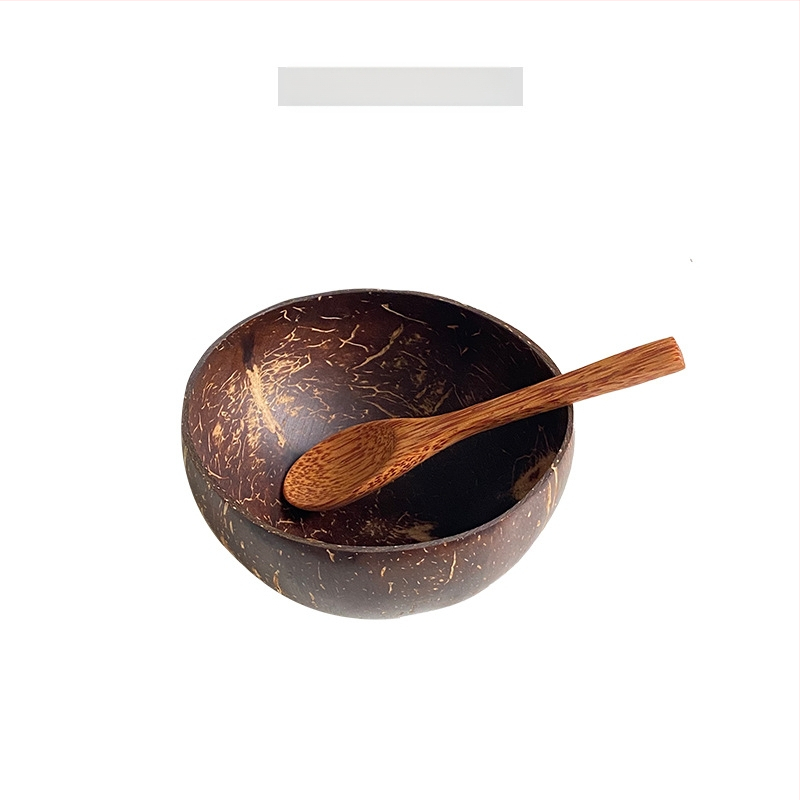 Natūralus Vietnamo Hainano senas kokoso kevalo dubuo stalo įrankiai Ryžių dubuo Desertas Cukraus vanduo Pusryčiai Lengvos salotos Vaisių laikymo dubuo