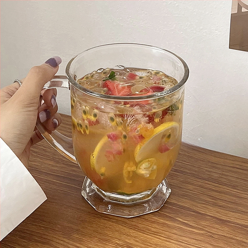 Didelės talpos stiklinė su sulčių puodeliu, buitinis vandens puodelis, vėjo puodelis, vaikų vasaros alaus gėrimas, didmeninė prekyba karve