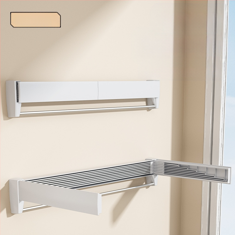 Fürdőszobai láthatatlan ruhaszárító állvány Beltéri erkély Kiugró ablak Összecsukható falra szerelhető teleszkópos törölközőtartó Ruhaszárító műtárgy