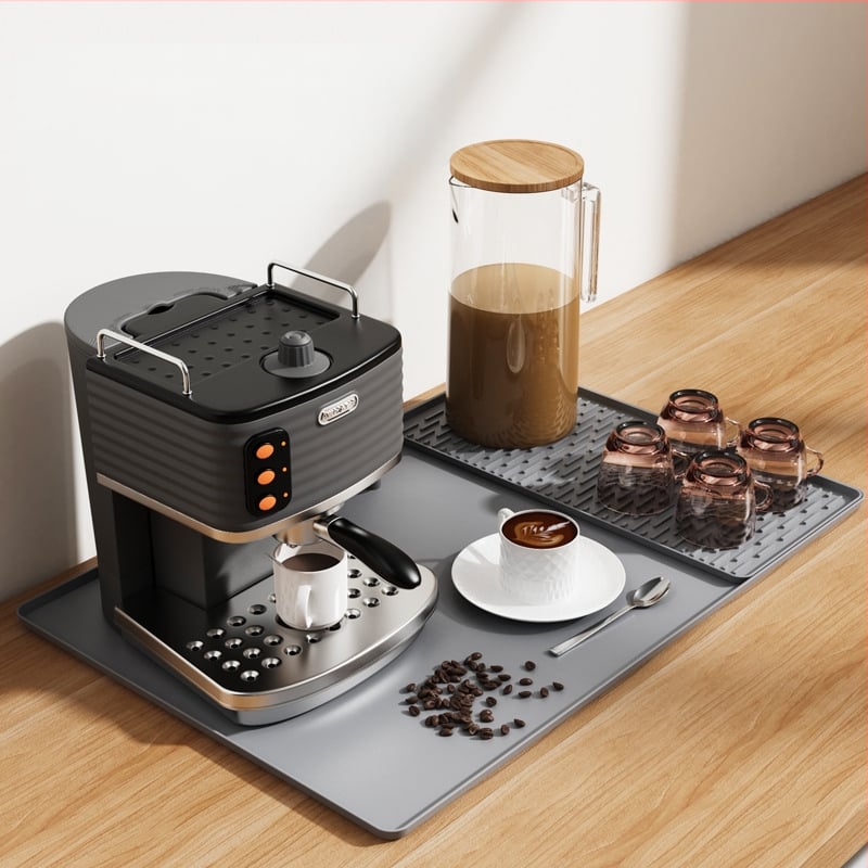 Uus kohvimatt, kausi kuivatusmatt, libisemiskindel baari äravoolumatt, silikoonist köögilauamatt, söögilauamatt, pesemisvaba matt