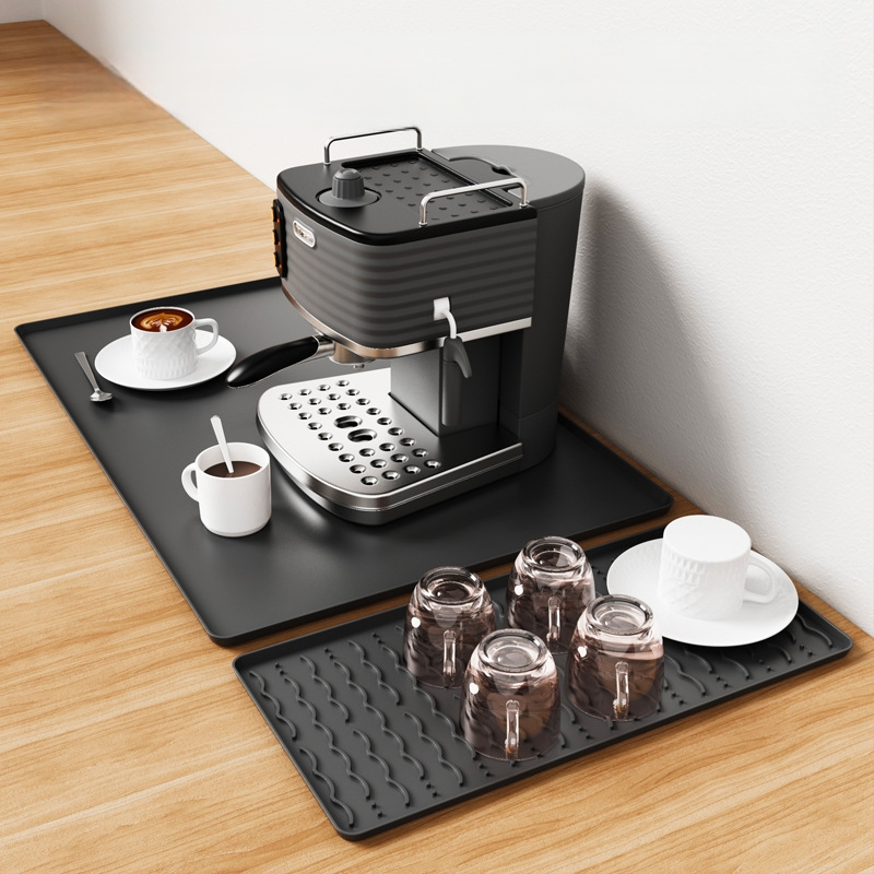 Uus kohvimatt, kausi kuivatusmatt, libisemiskindel baari äravoolumatt, silikoonist köögilauamatt, söögilauamatt, pesemisvaba matt