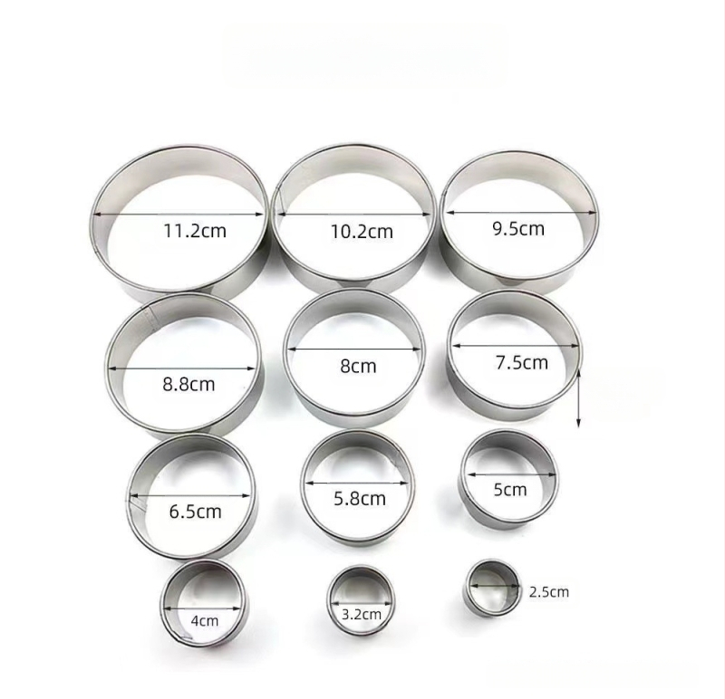 Plieninė žiedinė forma, Bobo apvali forma, torto žiedinė forma, pilnas keptų koldūnų odos putėsių žiedo rinkinys, Sikang forma