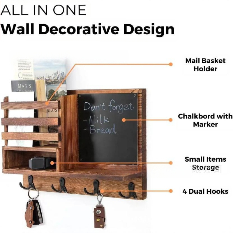 Gamyklinis vintažinis sieninis daiktų laikymo stovas, raktų kabliukas, medinis pašto laikymo stovas, laikraščių stovas, prieškambario įvairių daiktų stovas