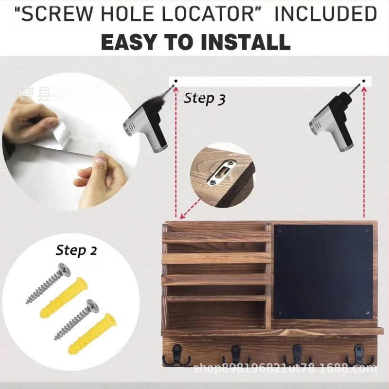 Gamyklinis vintažinis sieninis daiktų laikymo stovas, raktų kabliukas, medinis pašto laikymo stovas, laikraščių stovas, prieškambario įvairių daiktų stovas