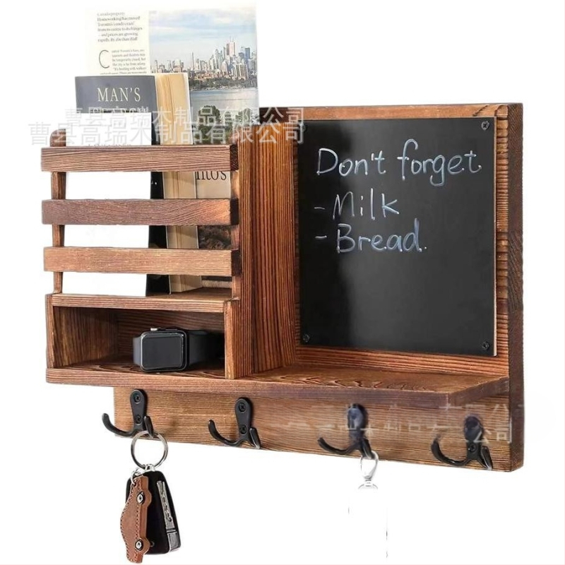 Gamyklinis vintažinis sieninis daiktų laikymo stovas, raktų kabliukas, medinis pašto laikymo stovas, laikraščių stovas, prieškambario įvairių daiktų stovas