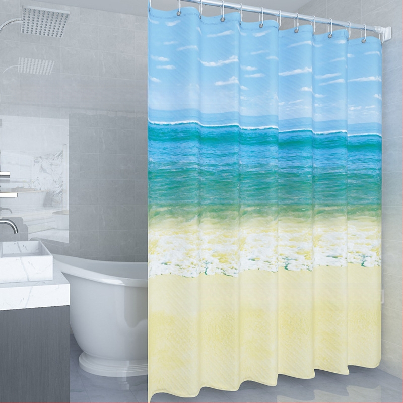 Piiriülene marmormustriga dušikardin veekindel ja hallituskindel vannitoa perforeerimata tualeti vaheseina kardin