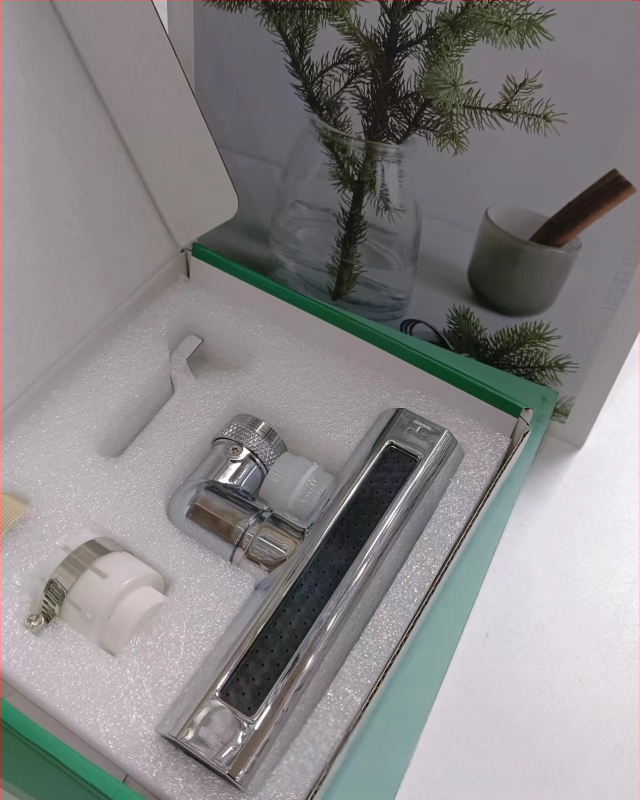 Virtuves trauku mazgāšanas jaucējkrāns, universāls pagarinātājs, lietus, četru ātrumu, pagriežams, spiediena, šļakatu necaurlaidīgs, artefakts