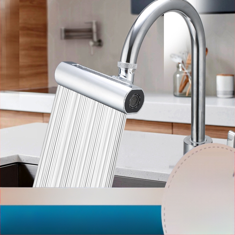 Virtuves trauku mazgāšanas jaucējkrāns, universāls pagarinātājs, lietus, četru ātrumu, pagriežams, spiediena, šļakatu necaurlaidīgs, artefakts