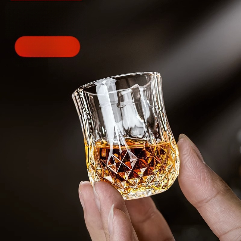 Baltojo vyno taurės, tinkančios namams, lengvos, prabangios, 50 ml, vienos arba dviejų rombo formos mažų vyno taurių, vienos taurės, vienos ir dviejų taurių, vyno taurės, tinkančios namams