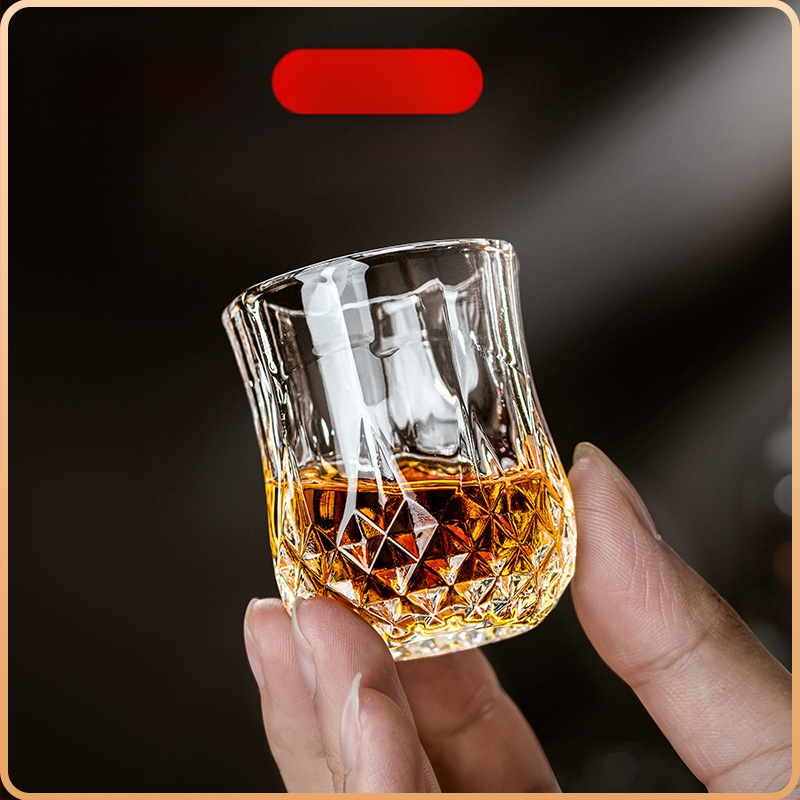 Baltojo vyno taurės, tinkančios namams, lengvos, prabangios, 50 ml, vienos arba dviejų rombo formos mažų vyno taurių, vienos taurės, vienos ir dviejų taurių, vyno taurės, tinkančios namams