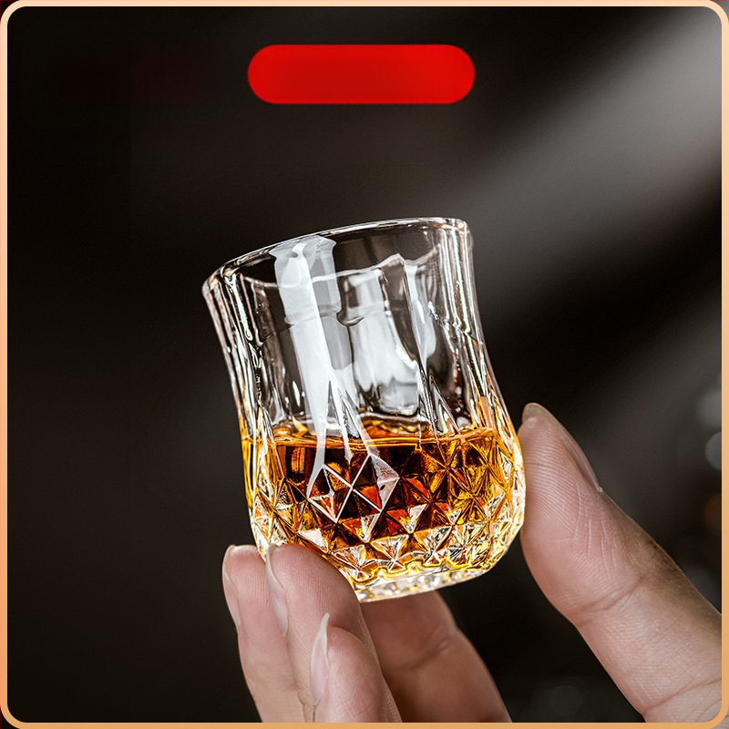 Baltojo vyno taurės, tinkančios namams, lengvos, prabangios, 50 ml, vienos arba dviejų rombo formos mažų vyno taurių, vienos taurės, vienos ir dviejų taurių, vyno taurės, tinkančios namams