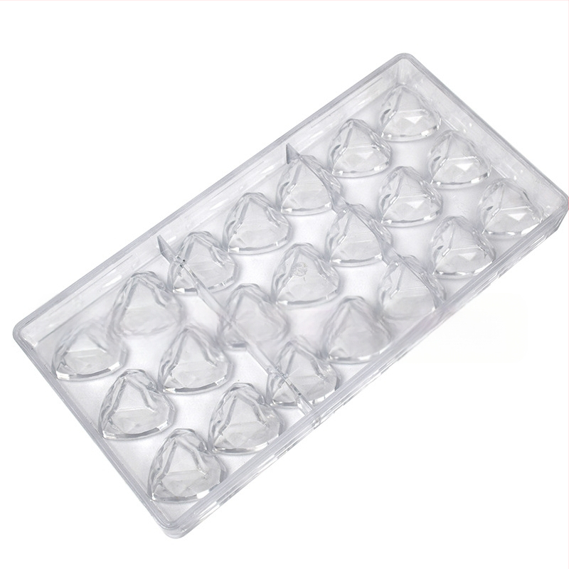 Meilės deimanto šokolado formelė plastikinė deimanto širdies šokoladinių saldainių kepimo torto forma