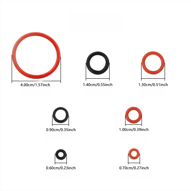 Must punane silikoonist O-tüüpi tihendusrõngas, mis ühildub Philipsi kohvimasina lahtivõtmisega, must punane ring, vastupidav silikoonrõngas