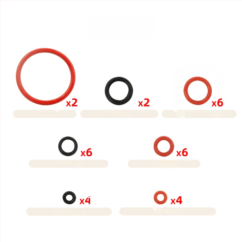Must punane silikoonist O-tüüpi tihendusrõngas, mis ühildub Philipsi kohvimasina lahtivõtmisega, must punane ring, vastupidav silikoonrõngas